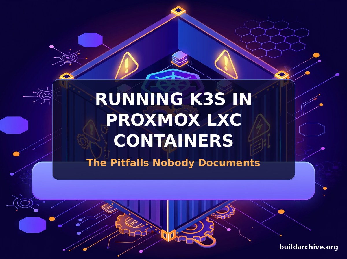Running k3s in Proxmox LXC Containers: The Pitfalls Nobody Documents - Build Archive