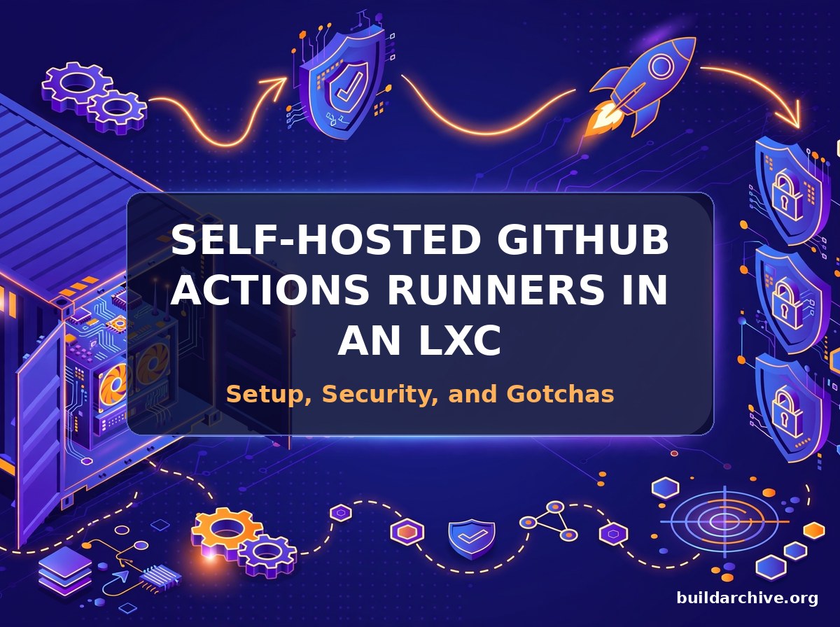 Self-Hosted GitHub Actions Runners in an LXC: Setup, Security, and Gotchas - Build Archive