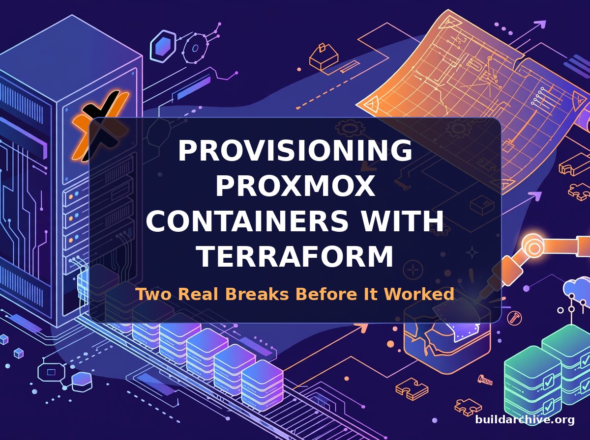 Provisioning Proxmox Containers with Terraform: Two Real Breaks Before It Worked - Build Archive