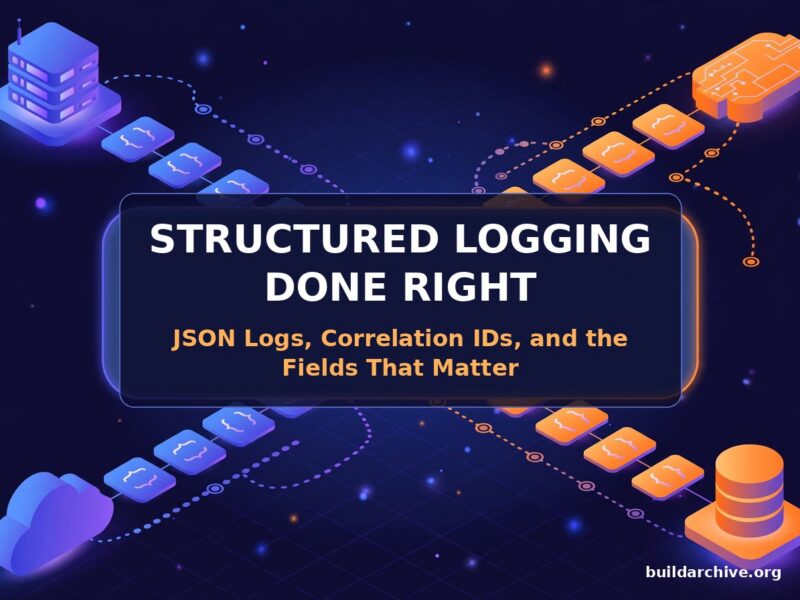 Structured Logging Done Right: JSON Logs, Correlation IDs, and the Fields That Matter